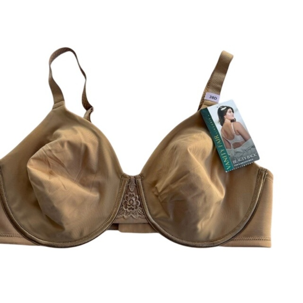 Vanity Fair Beauty Back Full Figure Underwire Bra 38D Nude 76080 New With Tags